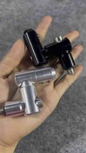 Chân kiếng xoay 360 độ  ốc tiện inox 304 ( tặng kèm chân nối kiếng ) gắn các dòng xe máy
