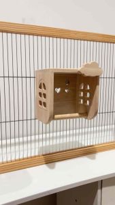 บ้านนก คอนนก โมบายนก ทรงสี่เหลี่ยม ยึดกรง ติดกรง สวยงาม แข็งแรง สไตล์มินอมอล บรรจุภัณฑ์เสริมสวย