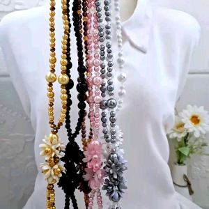 Kalung Hijab Batu Kristal Jurai Panjang Fashion Terbaru