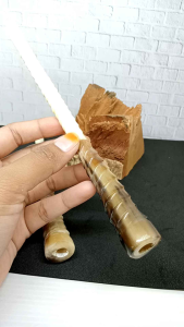 once sedotan tulang kerbau kombinasi tanduk kerbau motif ulir m181