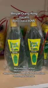 Minyak Orang Aring Vycaris botol kaca 60ml - 1botol haircare