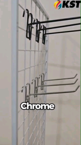 Netting Hook Chrome Netting Grid Detail Display Hanging Wire (10PCS)/ Bracket Grid Hook Shelf Display Hook Pegs Hanging Panel Accessories/ Cangkuk Rak Kedai