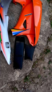 Cover Body Fullset Halus Kasar Honda Karisma 125 D Warna Silver Orange