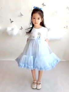 (SẴN NEW SIZE 110) BỘ ĐẦM / VÁY KÈM PHỤ KIỆN HOÁ TRANG CÔNG CHÚA ELSA