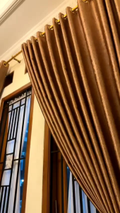 gorden minimalis bahan black out polos jendela rumah