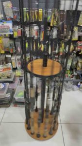 Rotating Fishing Rod Holder casting Rod & spinning Rod Display Stand 360 Degree