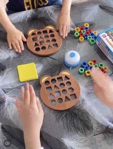 MAINAN EDUKASI ANAK PUZZLE BOARD PENCOCOKAN WARNA GEOMETRIC MATCHING