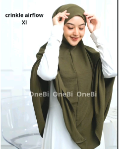 Hijab Syari Dagu Crinkle Jumbo XL Bergo Malay