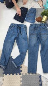 ชุดเด็ก กางเกงเด็ก ยีนส์เด็กขายาว กระบอกเล็ก ปรับเอวได้มีเชือก พร้อมส่งจากไทย ส่งไว