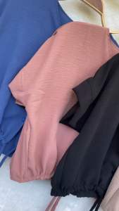 ATASAN BLOUSE CRINKLE PENDEK WANITA / BLOUSE OVERSIZE POLOS WANITA