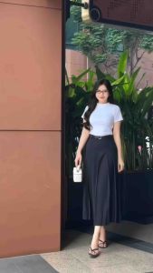 Chân váy công sở xếp ly dáng dài thanh lịch sang trọng Callene (L2793) | Callene by CALLA HOUSE