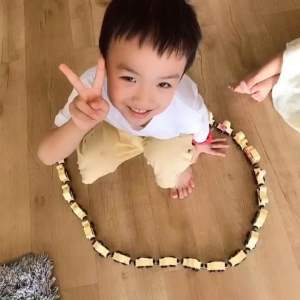 Wooden Arabic Alphabet Train Childrens Alphabet Assembly Magnet Blocks Cognitive Toys Arabic Islamic Study Toys