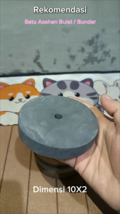 Batu Asah Bulat / Bundar Asli Alam dimensi 10x2