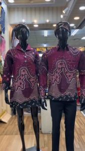 Baju Batik Tunik | Batik Couple Pasangan | Batik Sarimbit | Batik Seragam | Bahan Katun Lapis Furing Trikod