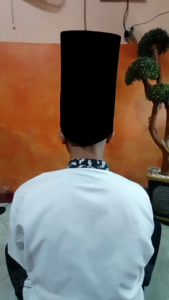 Songkok hitam AC Tinggi 25CM bahan PIGEON