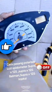 polarizer plus mika susu putih set atas bawah Lcd speedometer motor Shogun 125 Sgp sp Arasy original