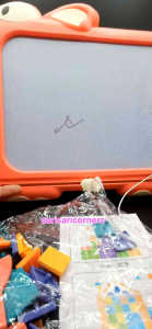 PINK ELEPHANT DRAWING AND TANGRAM BOARD
