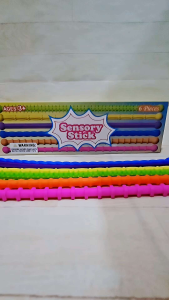 6pcs Sensory Stick Silicone Stress Relief Toy Kids Sensory Tool for Autism Anxiety Fidgeting Therapy Toys Motor Skills