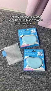 Brighty Glow & Bright Bar Soap sabun pencerah sabun whieting whitening soap sabun badan sabun muka dan sabun tangan sabun serbaguna sabun pencerah badan instan whitening Cleansing Sabun viral terbaik ampuh BPOM