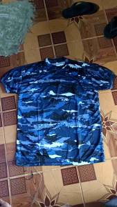 Kaos Loreng TNI AU Lengan Pendek Bahan Adem Kaos Oblong Angkatan Udara Dryfit