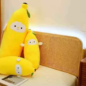 XIDI หมอนอุ้มน่ารัก หมอนกุยบั้นลายกล้วย Size: 60/80/100Cm