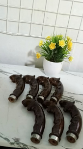 gagang golok kayu aren di pernis / gagang golok model macan