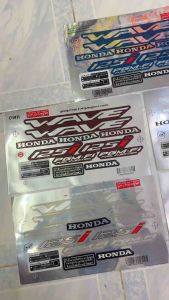 สติ๊กเกอร์เวฟ125i LED 2021 รุ่น 18 งานเกรดพรีเมี่ยมเคลือบเงาแท้ สติ๊กเกอร์รถรุ่นWave125i2018-2023