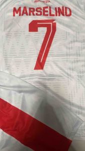 Jersey MARSELINO PUTIH timnas INDONESIA AWAY 2024 untuk anak usia 5-12 tahun
