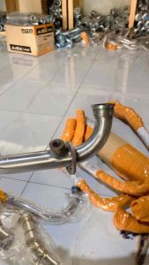 Pipa Leher Knalpot PCX & Vario 160 Inlet 38 Ada Lubang Sensornya