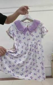 4~8yrs Girl’s Fashion Summer Flowers Ribbon Cuties Dress 4-8岁女童夏季花款连衣裙新款女童洋气裙