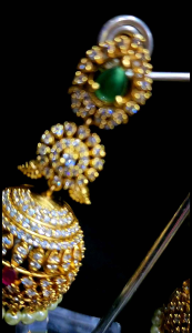 Haseenas Cz Stone Large Jhumka