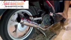 KNALPOT RACING PROLINER FULL CROOM UNTUK MOTOR MATIC BEAT SCOOPY SPACY