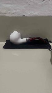 PIPA POPEYE CANGKLONG TEMBAKAU BAHAN RESIN DENGAN FILTER SARINGAN UDARA DAN DUDUKAN CHANGFENG 5513 PUTIH