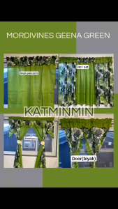 1 MATCHY CURTAIN MORDIVINES OLIVEGREEN (TAPAL HALF MSP SINGLE PRINTED/PLAIN)