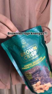 ROUX BROWN CRISP Keripik Brownies Brownies 60g Crispy Kering Topping Almond Cheese Chocochip Cashew