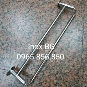 Thanh treo khăn Inox 2 tầng lệch 50-60cm