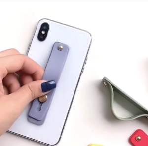 Phone Grip Silicone Holder For iPhone Universal Strap Bracket Wristband Grip Mount Finger for Most Mobile Phones Phone Holder Stand Assorted Colors