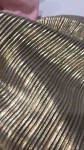 Vải voan dập ly nhũ màu vàng đồng mềm co giãn (khổ 1m5)may đầm váy dạ hội đầm kiểu áo kiểu thiết kế thời trang