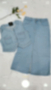 15653 Whitney 韩版时尚牛仔套装 lady denim set/coordinates