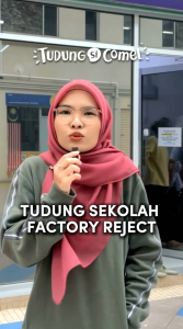 Set B Tudung Sekolah Awning Lembut Defect Original TudungSiComel