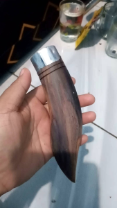 gagang golok motif daun