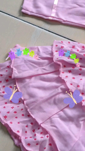Gamis Bayi Set Jilbab Gamis Anak Perempuan Umur 1-2 Tahunan Motif Bintang