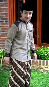 Promo Baju Koko Pria Dewasa Lengan Panjang Kemeja Koko Cowok Modern Kombinasi Model Paling Baru El Rumi Motif Adidaz Seragam Hadroh Az Zahir Koko Laki Laki Warna Navi Polos