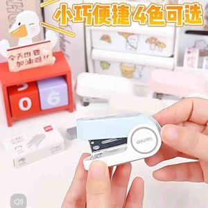 Macaroon Mini Stapler Set c/w 1 Box Staple Bullet | Office School Stationery