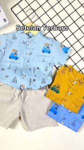Setelan Kemeja Anak Laki-laki Forest 1-5 tahun Baju Anak Berkualitas