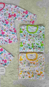 Setelan Piyama Bayi Perempuan Kancing Depan Bahan Katun Usia 3-18 Bulan Motif Angsa / Baju Tidur Bayi Perempuan Baru Lahir 1 Set Lengkap Aston Store