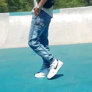 Jogger Jeans Denim Pinggang Karet Que Cierra - Pinggang Alami Panjang - Style Korea Stylish