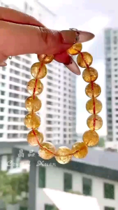 【现货】 12mm 黄水晶手串｜财富之石 × 招财聚福 × 事业顺遂｜Citrine Bracelet｜Wealth • Abundance • Success