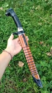 golok baja per asli ukir garuda 30cm super tajam