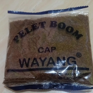 pelet coklat wayang pelet boom ikan mas
